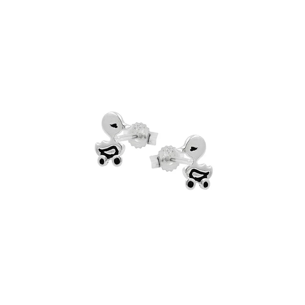 Ohrstecker Spielzeug-Ente Silber 925