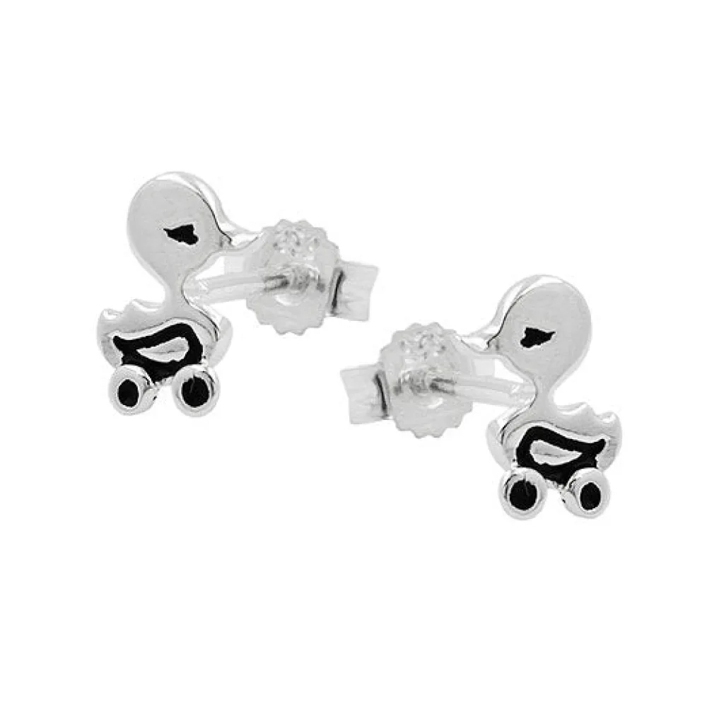 Ohrstecker Spielzeug-Ente Silber 925
