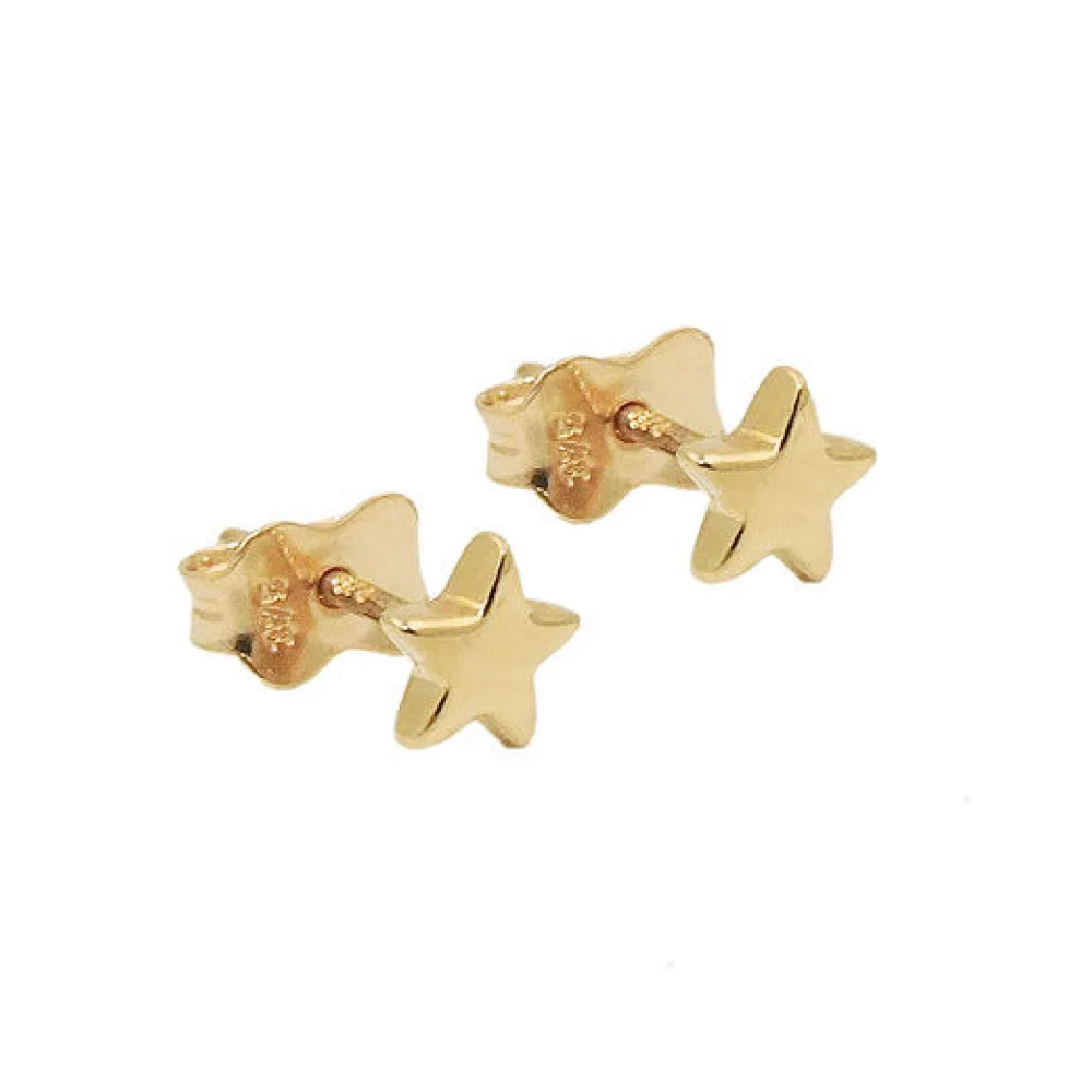 Ohrstecker Stern glänzend Gold 375