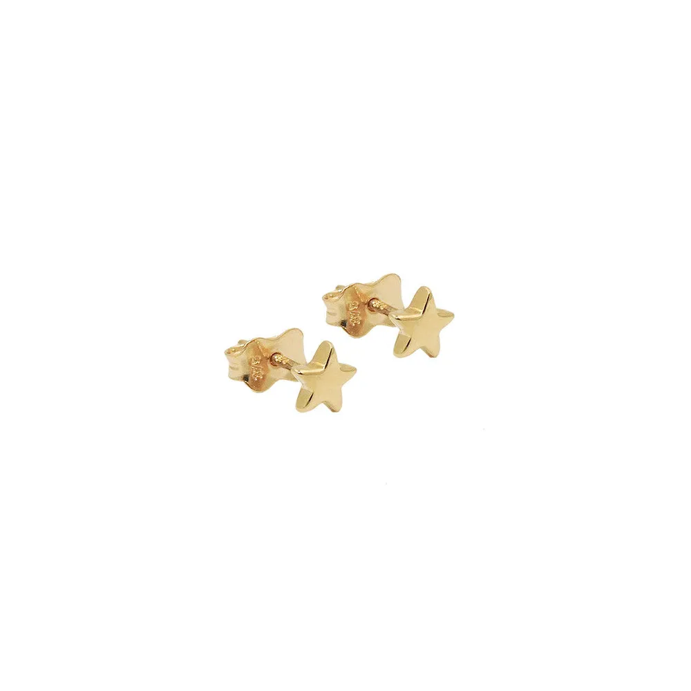 Ohrstecker Stern glänzend Gold 375