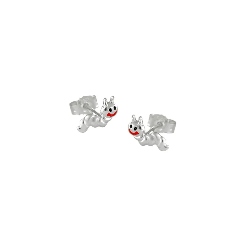 Ohrstecker Wurm Silber 925