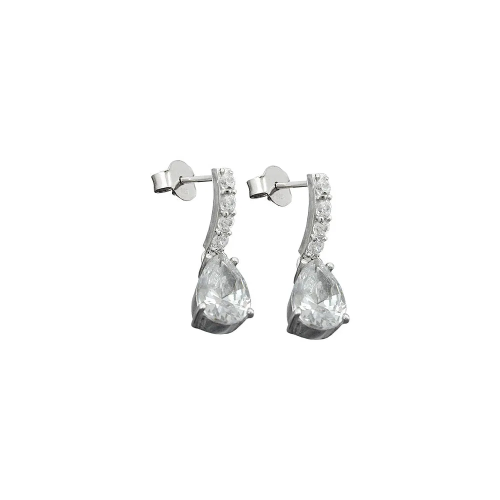 Ohrstecker Zirkonia weiß Silber 925