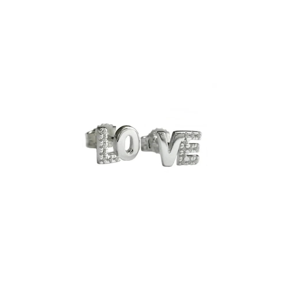Ohrstecker Zirkonia LO VE Silber 925