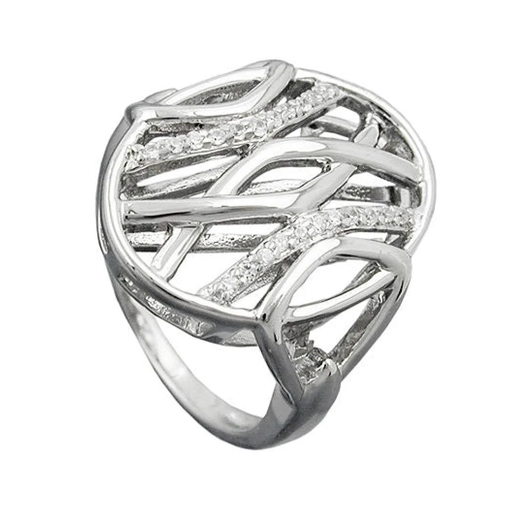 Ring mit vielen Zirkonia Silber 925-60