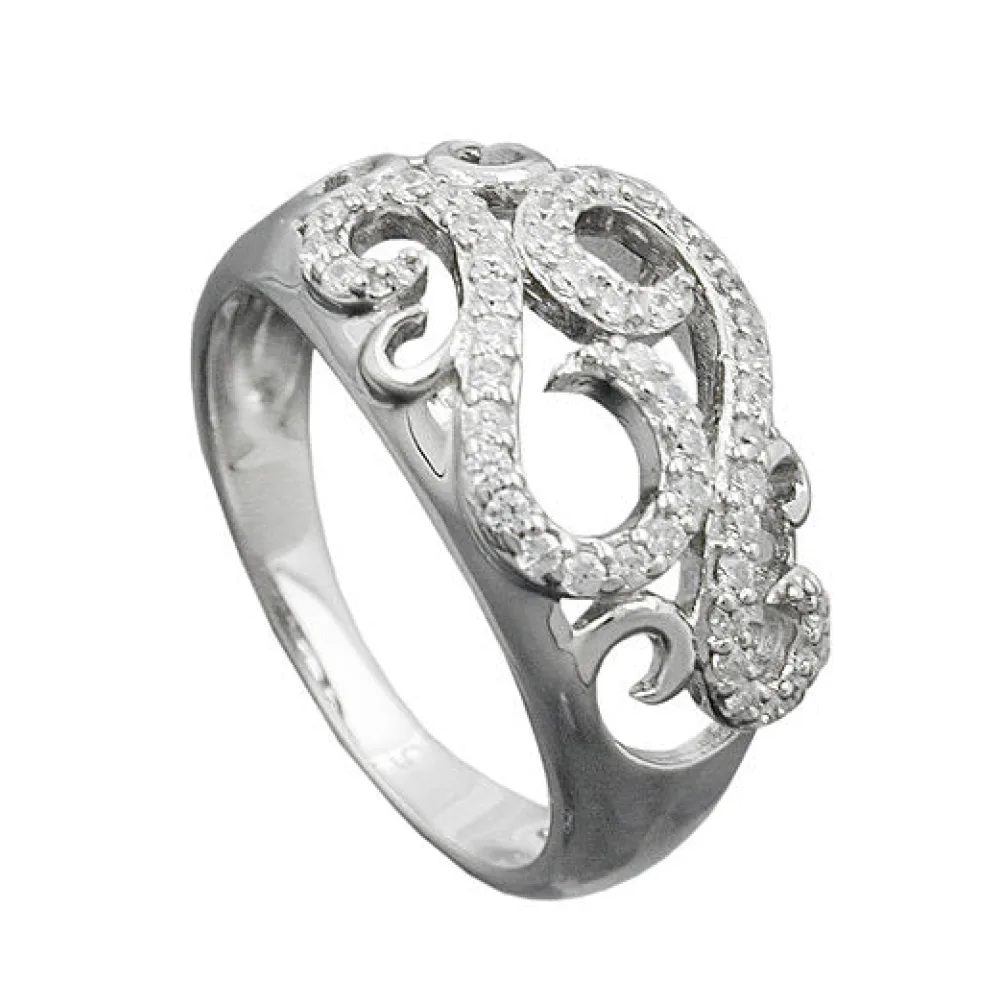 Ring mit vielen Zirkonia Silber 925-56