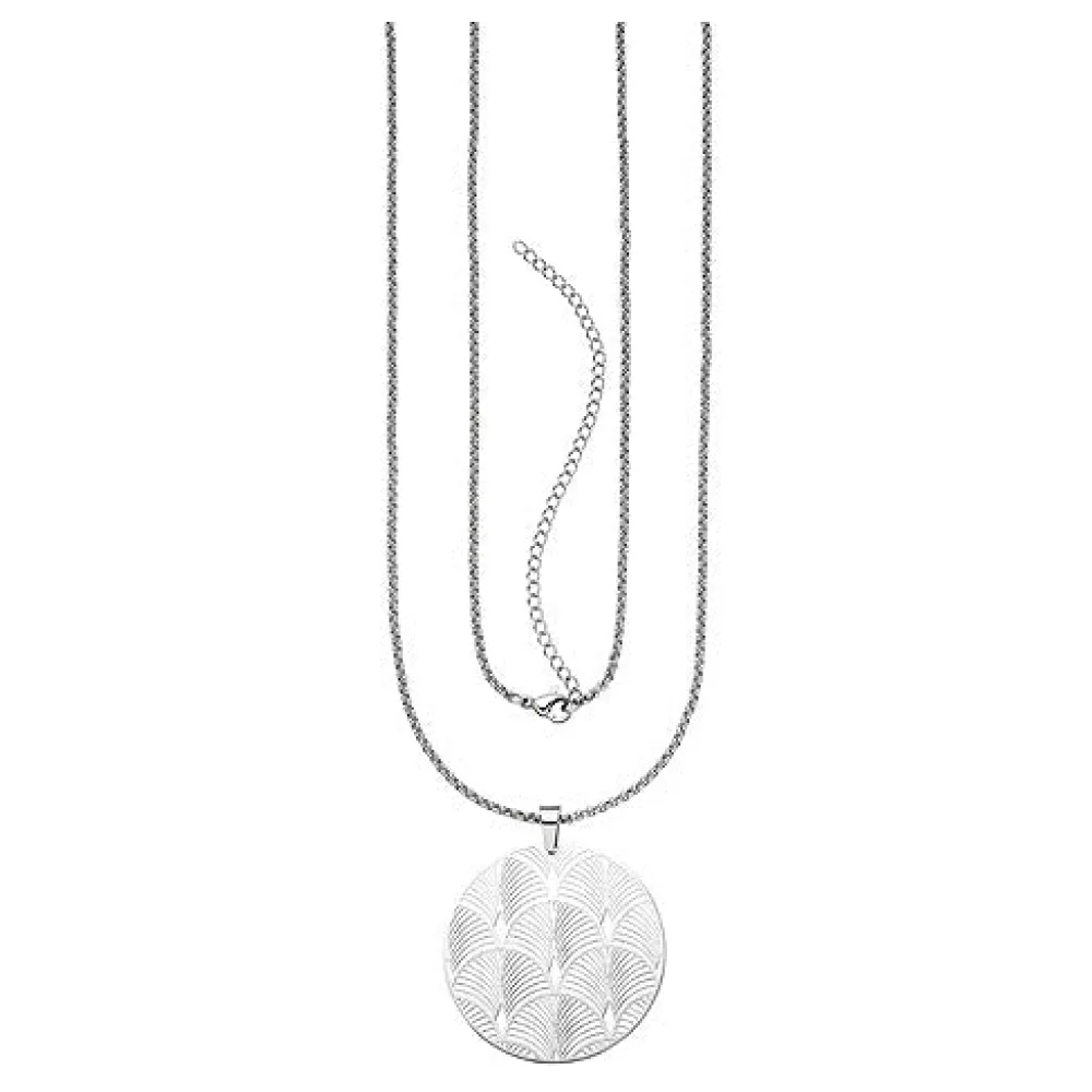 Collier Kette mit Anhänger Edelstahl 80 cm Karabiner