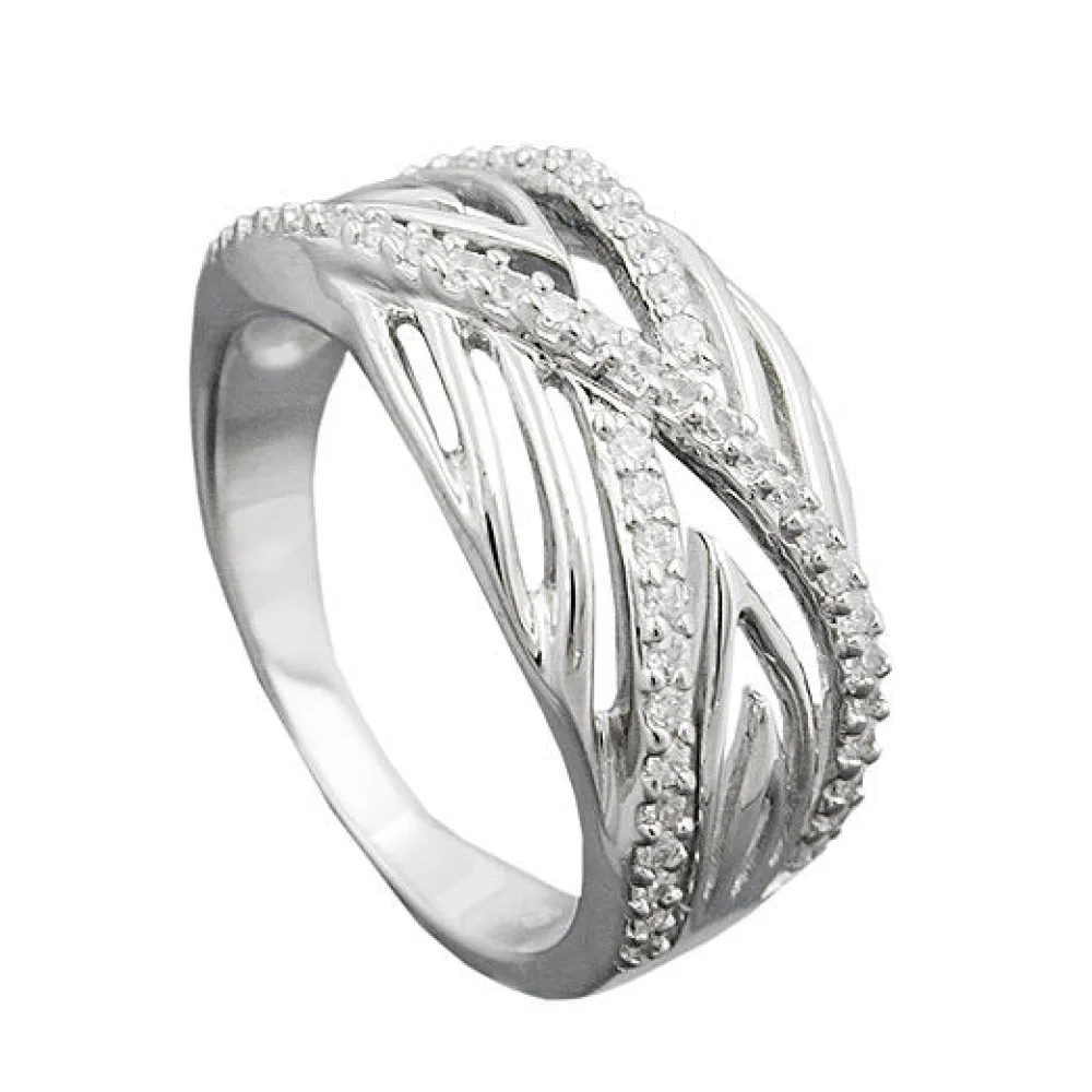 Ring mit vielen Zirkonia Silber 925-60