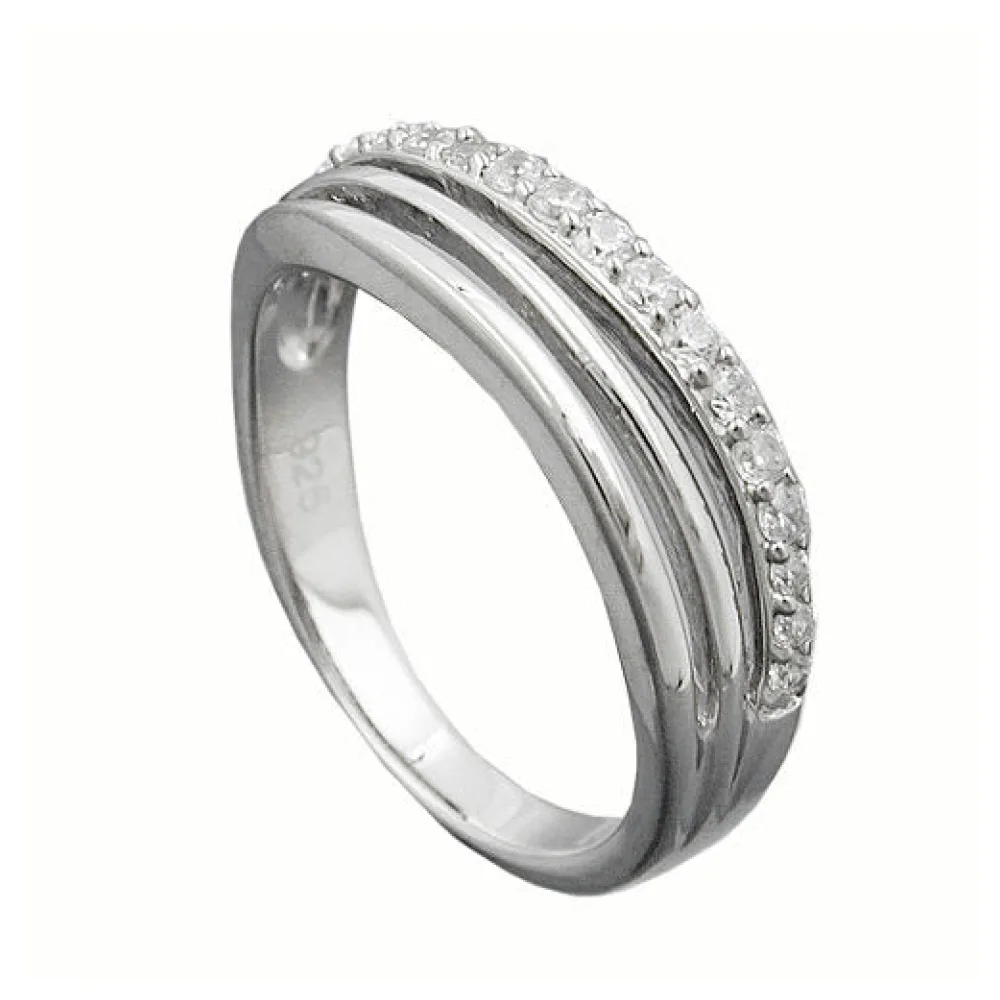 Ring mit vielen Zirkonia Silber 925-60