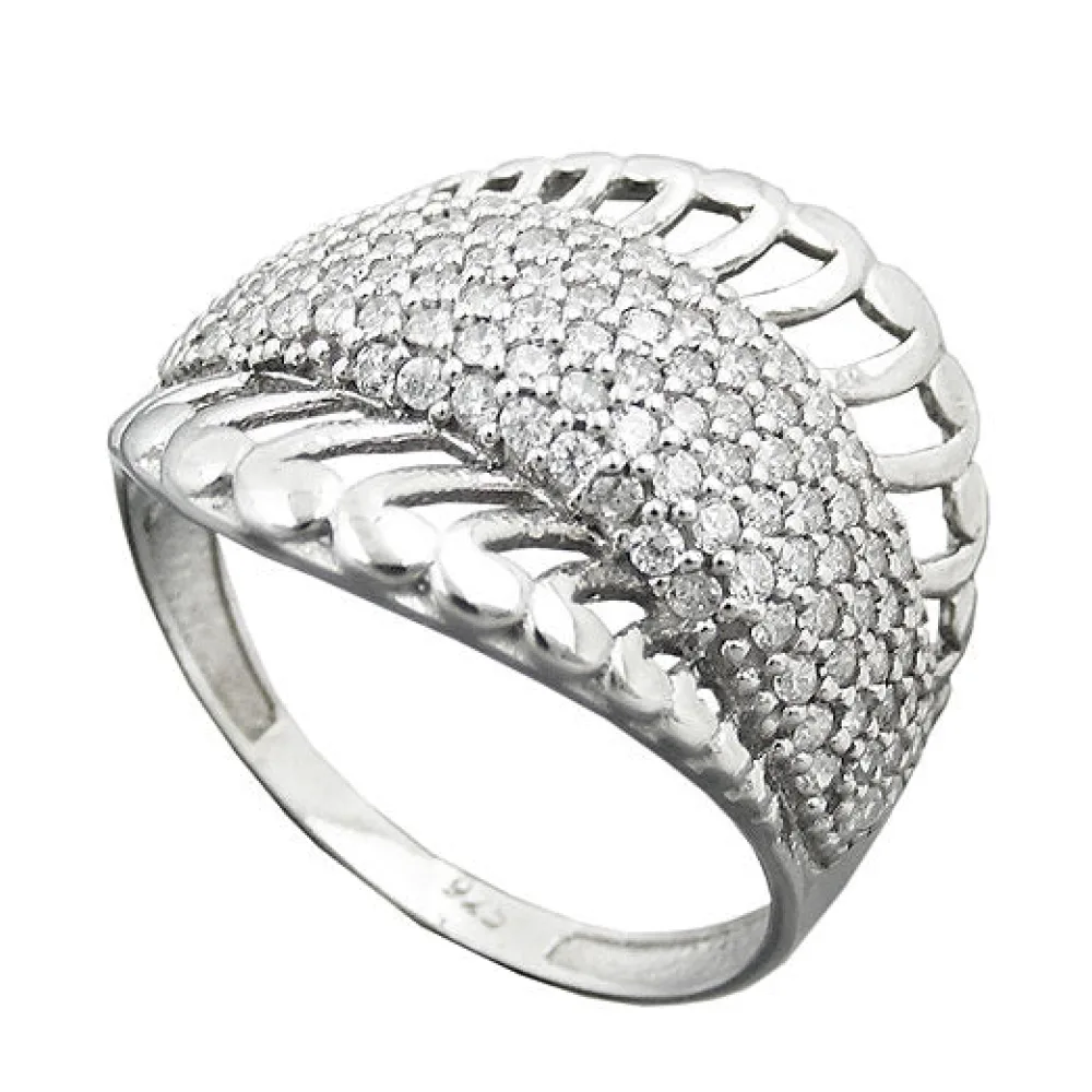 Ring mit vielen Zirkonia Silber 925-56