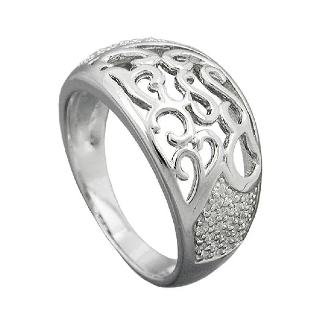 Ring mit Zirkonia Silber 925-60