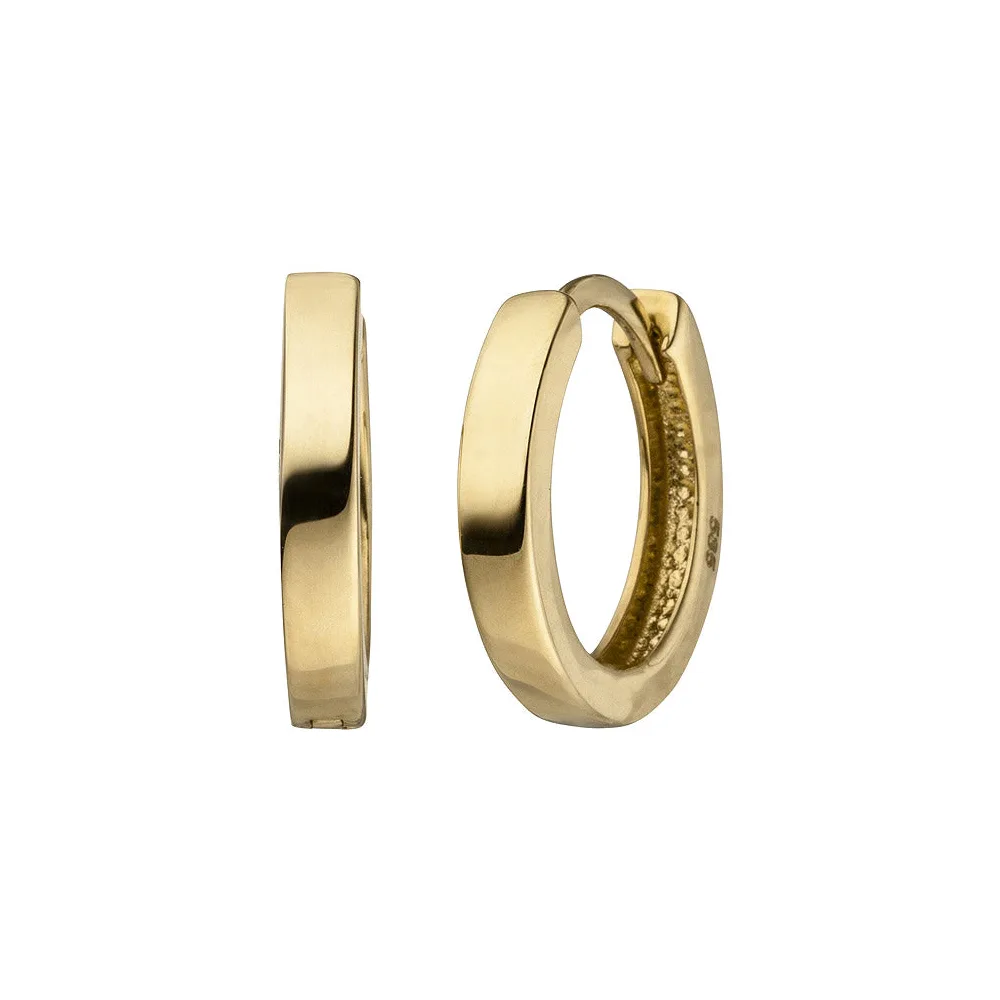 Creolen 585 Gold Gelbgold Ohrringe Goldohrringe