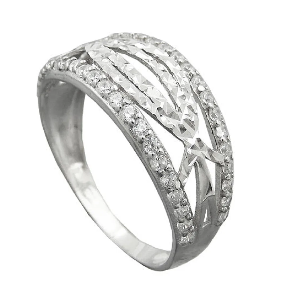 Ring mit Zirkonia Silber 925-58