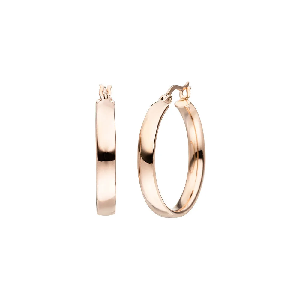 Creolen 925 Silber rotgold vergoldet Ohrringe