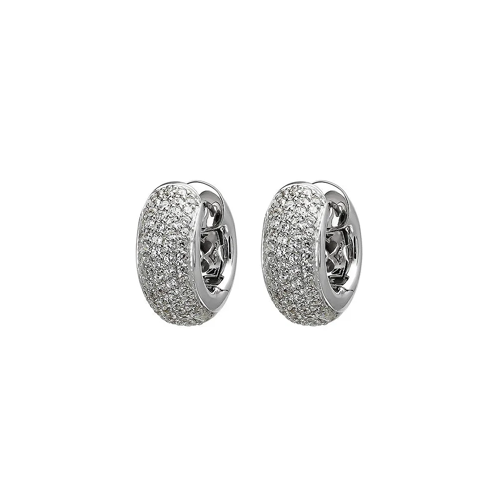 Creolen 925 Sterling Silber 146 Zirkonia Ohrringe Silbercreolen Silberohrringe