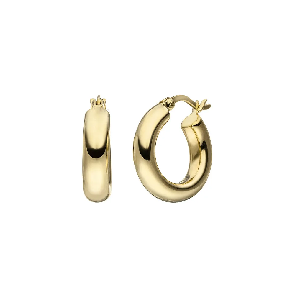 Creolen 925 Sterling Silber gold vergoldet Ohrringe
