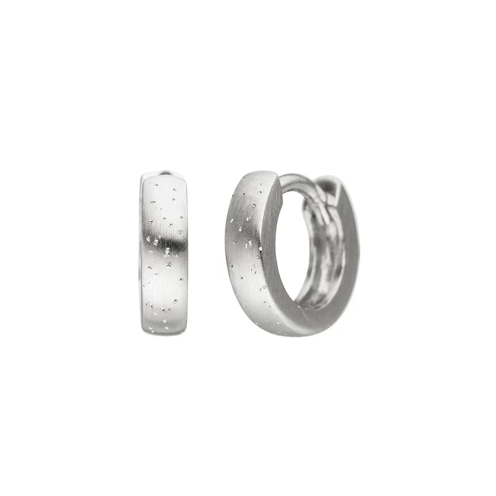 Creolen 925 Sterling Silber matt Ohrringe Silbercreolen Silberohrringe