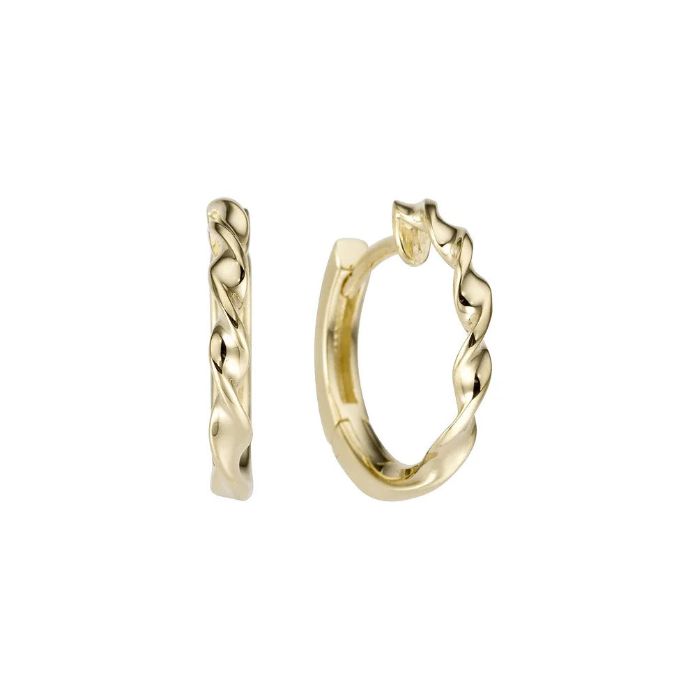 Creolen gedreht 585 Gold Gelbgold Ohrringe Goldcreolen Goldohrringe