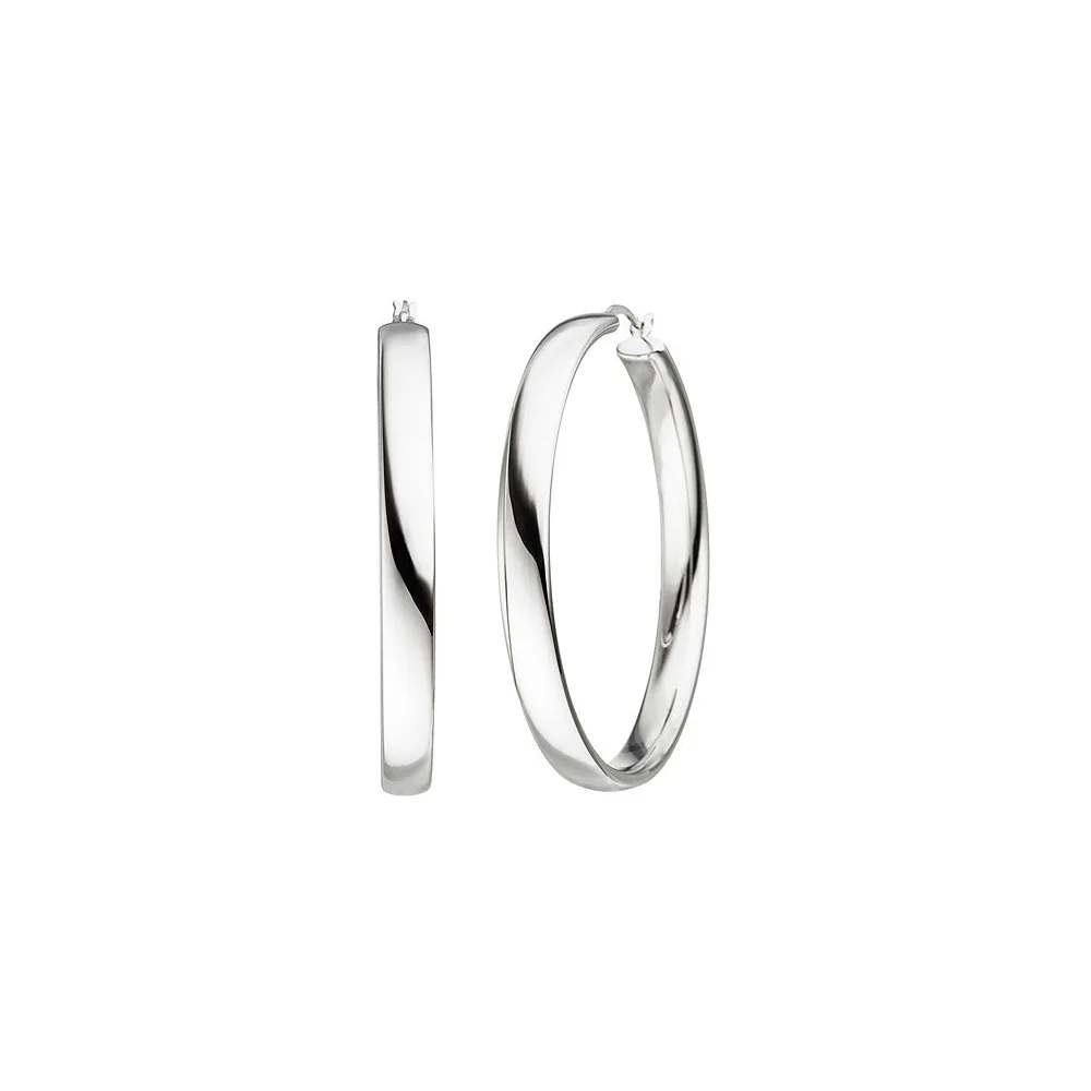 Creolen groß 925 Sterling Silber Ohrringe Durchmesser 50 mm