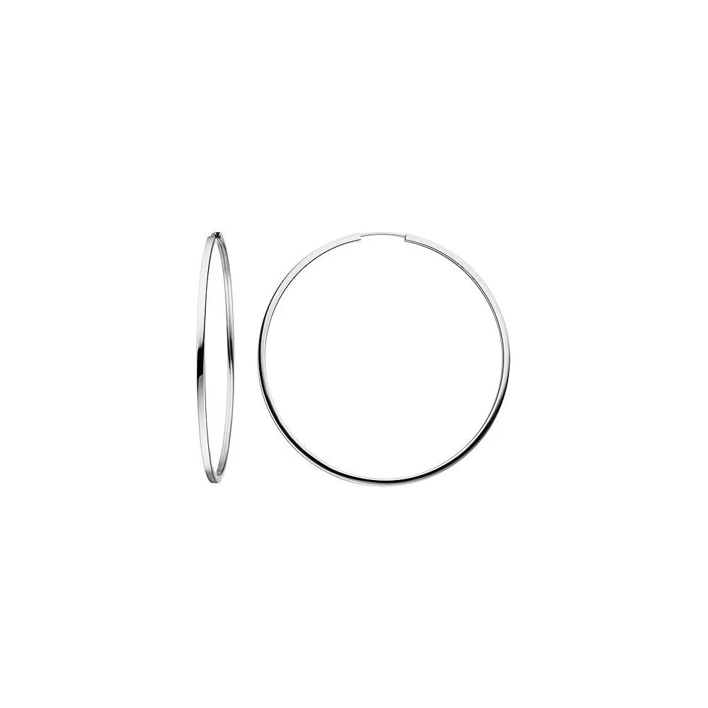 Creolen groß 925 Sterling Silber Ohrringe Durchmesser 64 mm