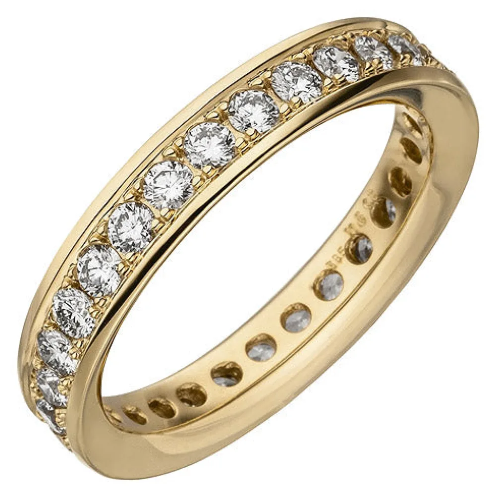 Damen Memory-Ring 585 Gold Gelbgold mit Diamanten Brillanten 1 12 ct.-58