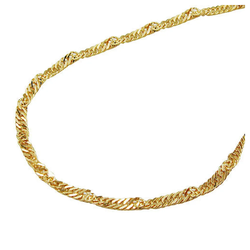 Kette 38cm Singapur Gold 375-45