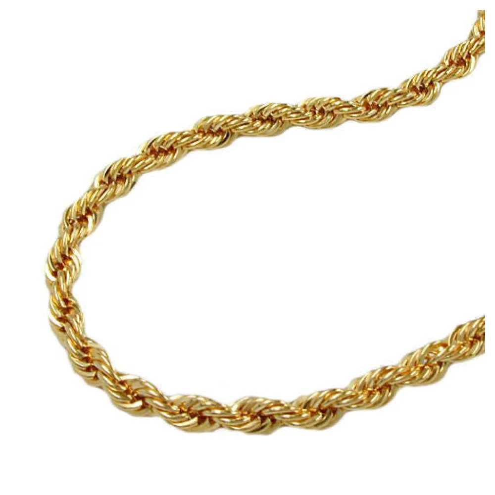 Kette 42cm Kordelkette Gold 375-42