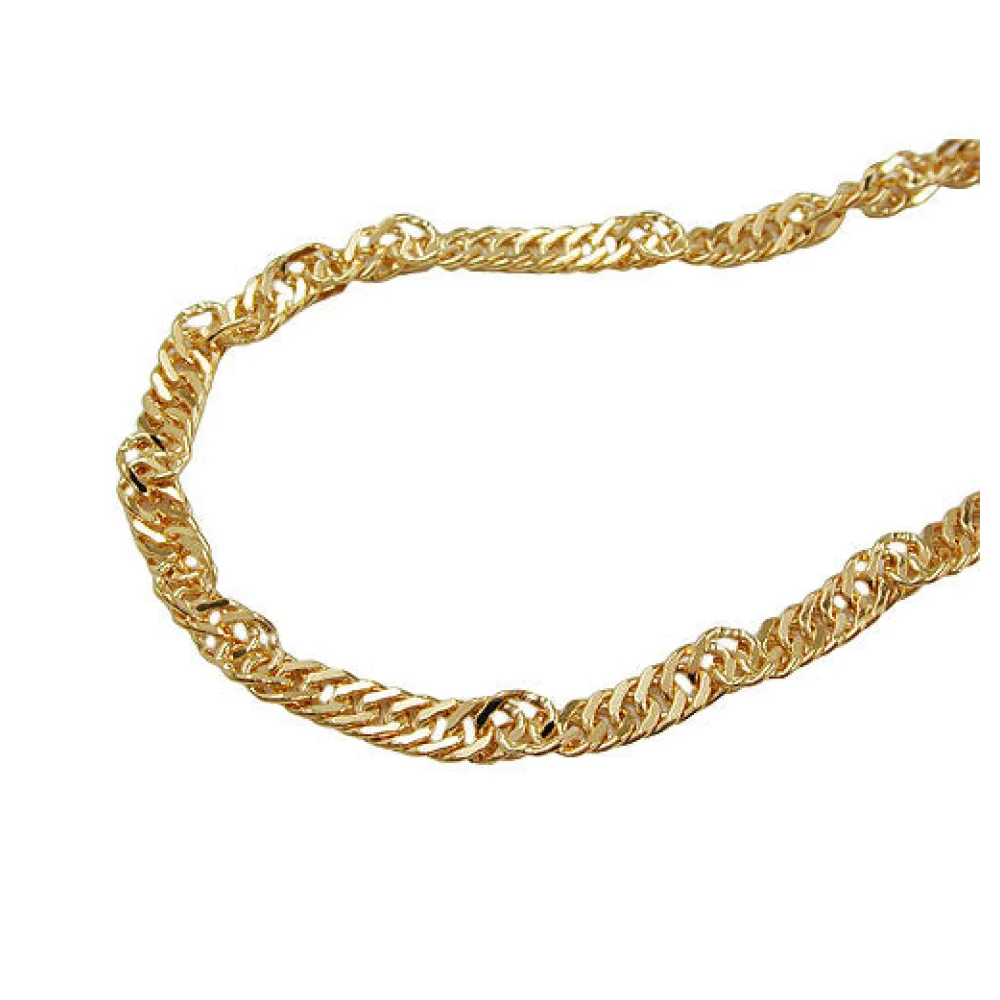 Kette 42cm Singapurkette Gold 375-50
