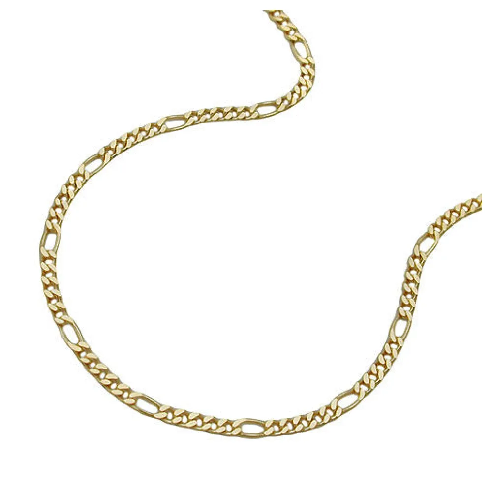 Kette Figarokette 42cm Gold 375-45