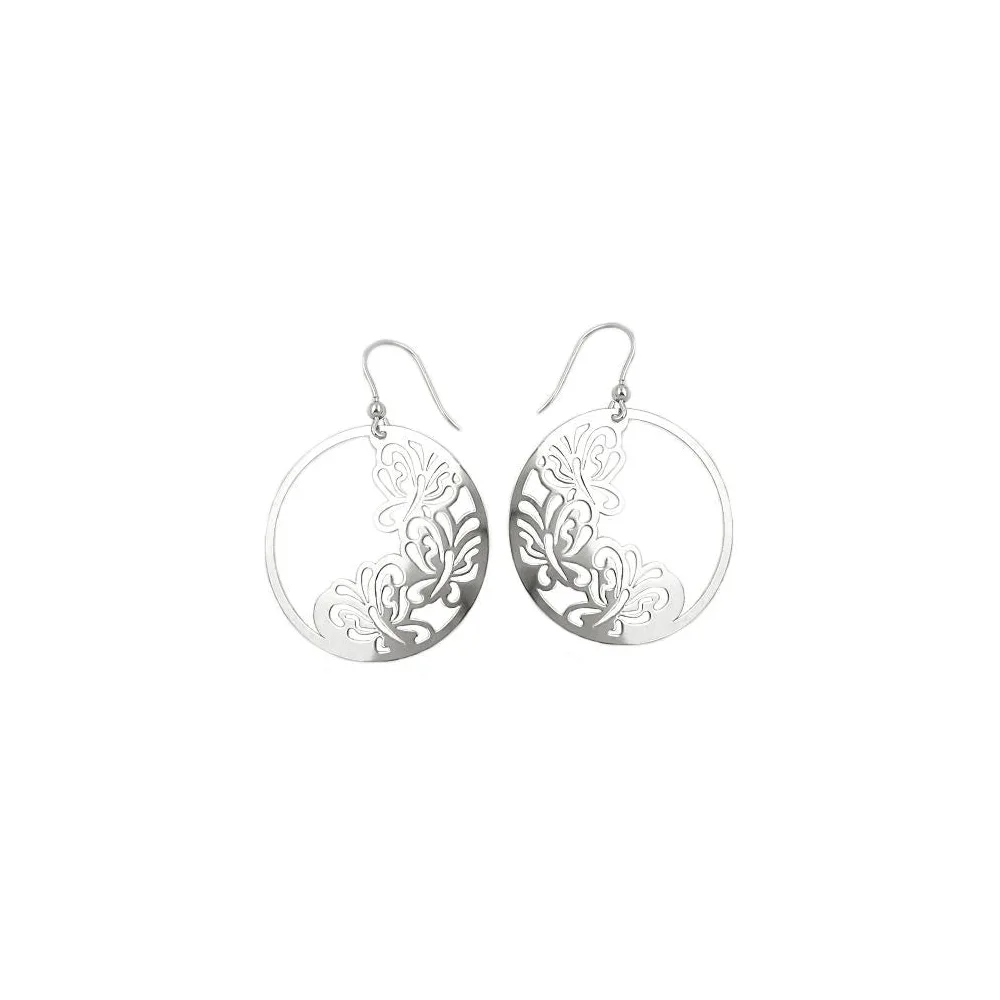 Ohrringe Ohrhaken Schmetterling Silber 925