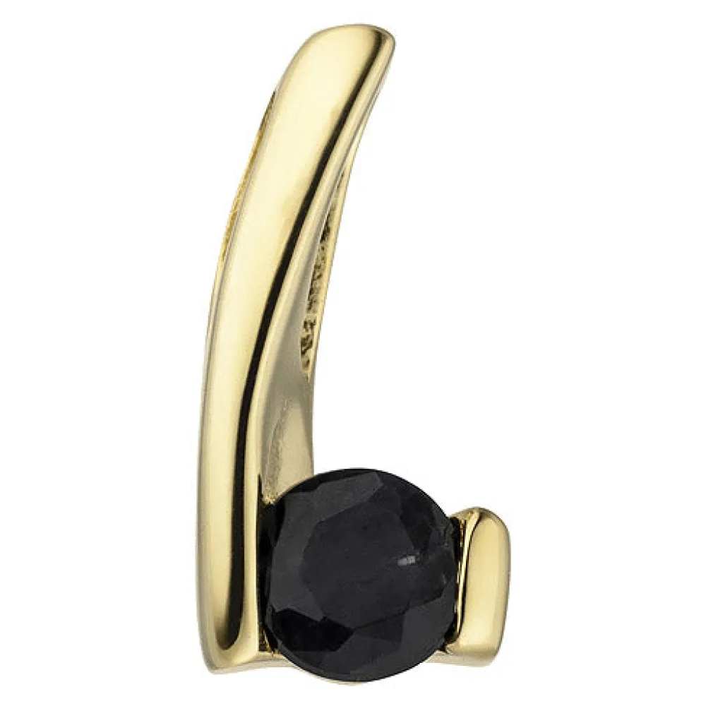 Anhänger 333 Gold Gelbgold 1 blauer Safir