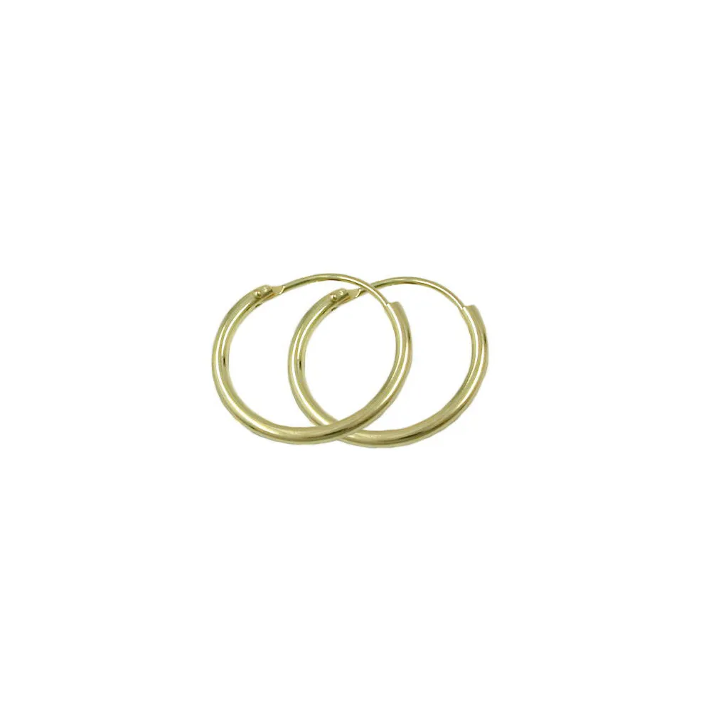 Creolen 15mm glänzend Gold 375
