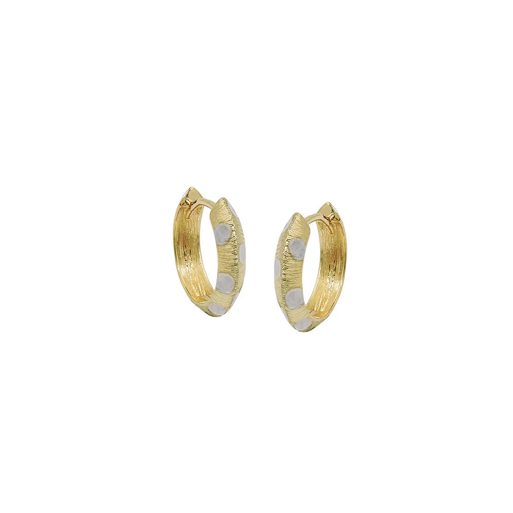 Creolen bicolor diamantiert Gold 375