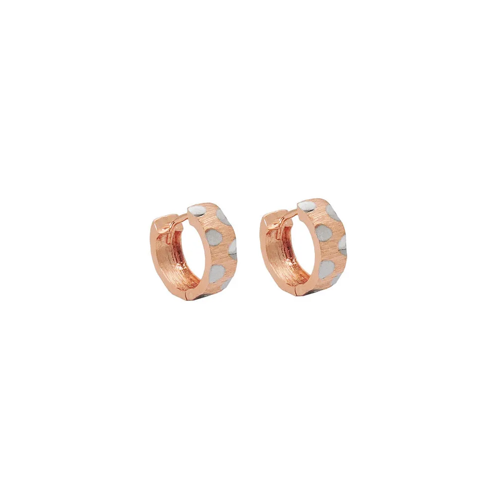 Creolen bicolor 9Kt Rotgold