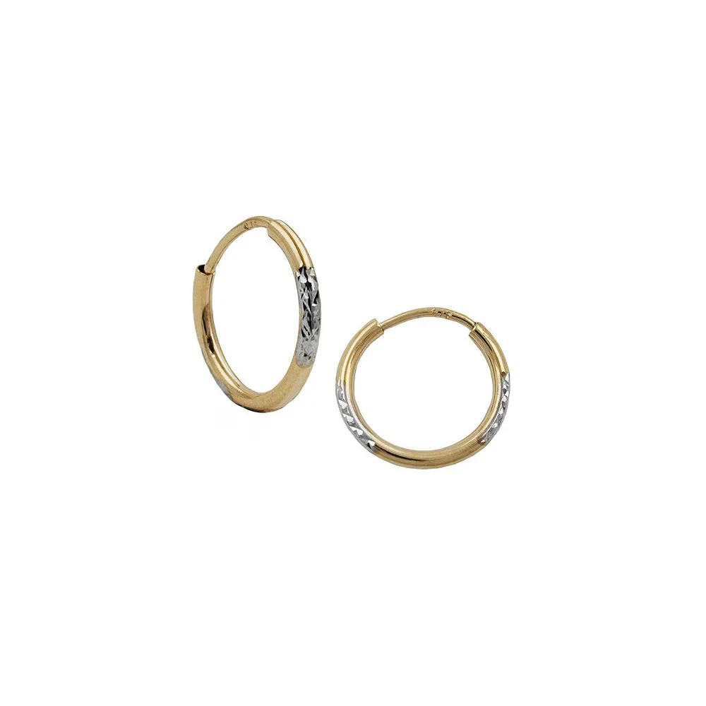 Creolen bicolor diamantiert Gold 375