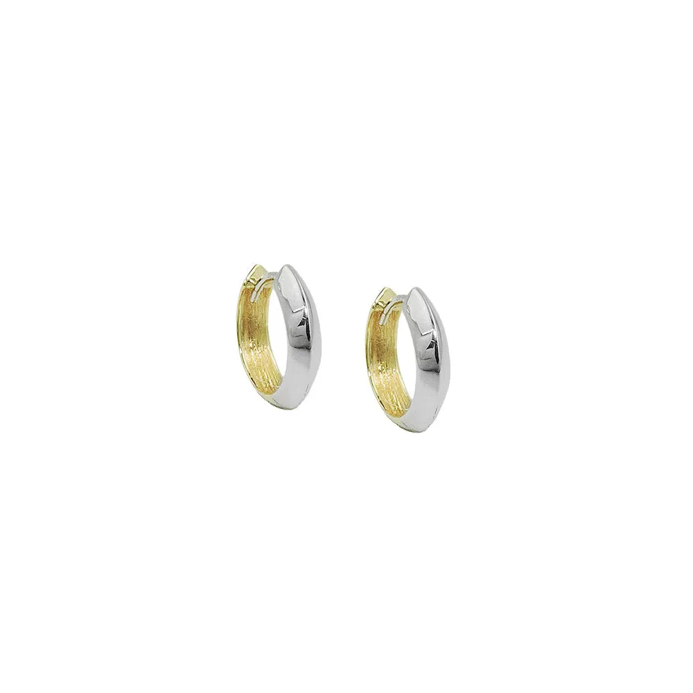 Creolen Gelbgold Weißgold bicolor durchlegiert Gold 375
