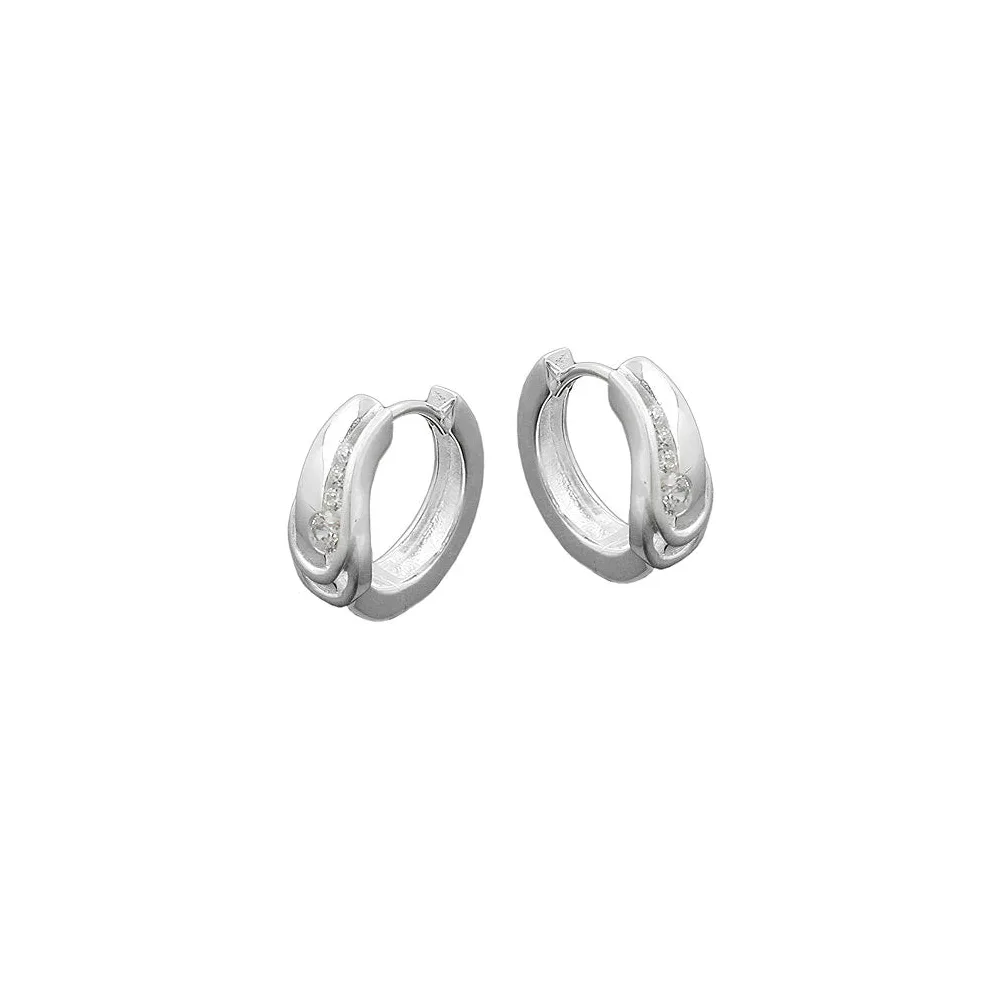 Creolen mit Zirkonia Silber 925