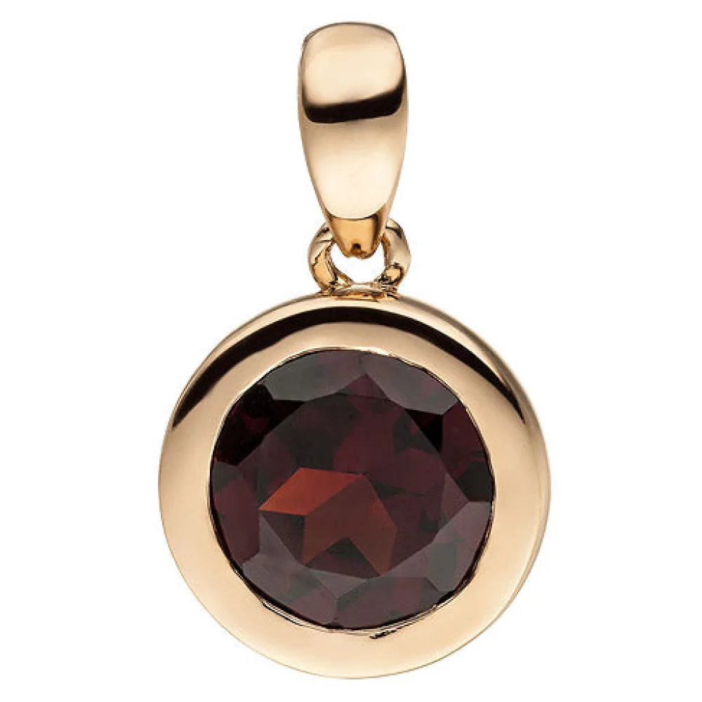 Anhänger 585 Gold Rotgold 1 Granat rot Granatanhänger