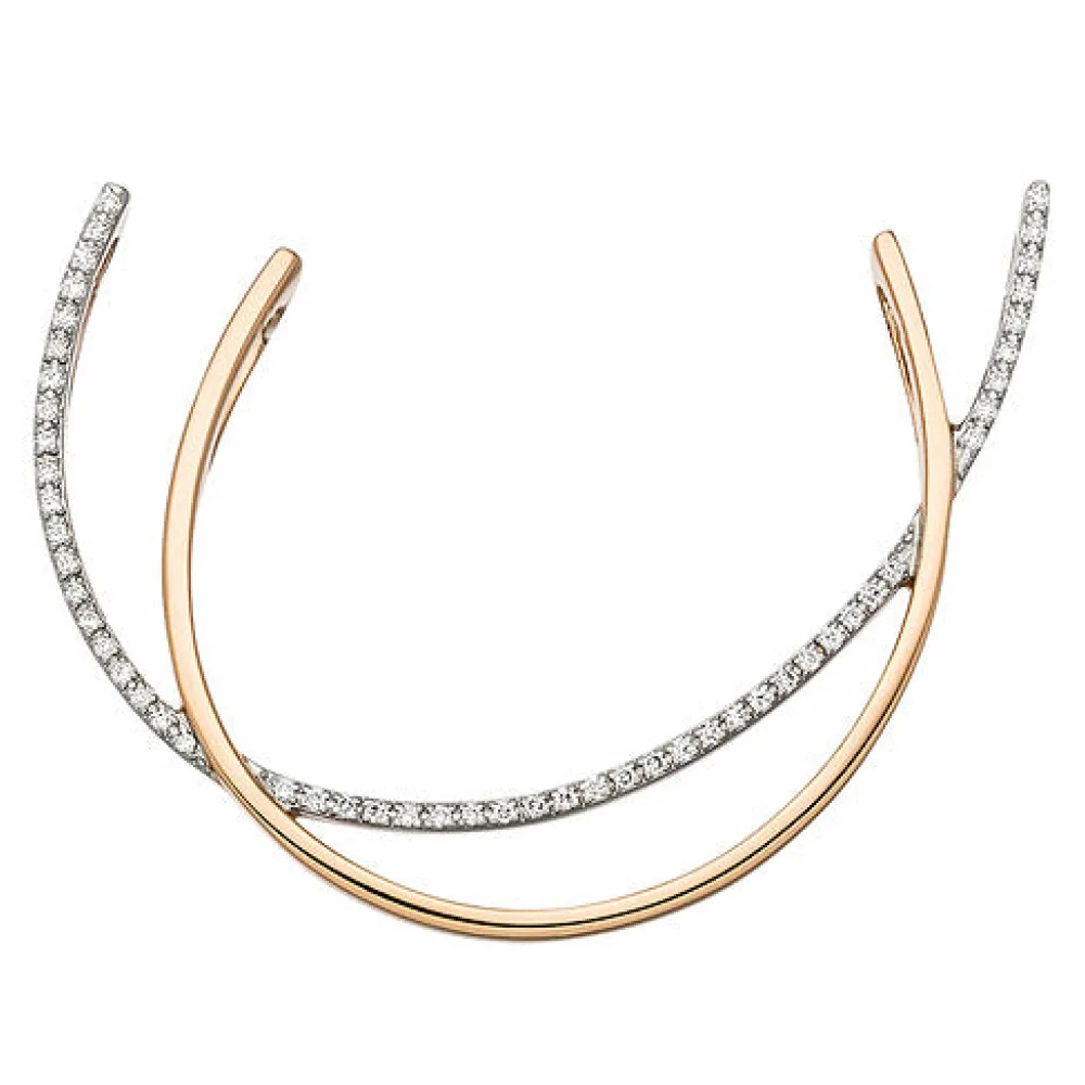 Anhänger 585 Gold Rotgold bicolor 52 Diamanten Brillanten Diamantanhänger