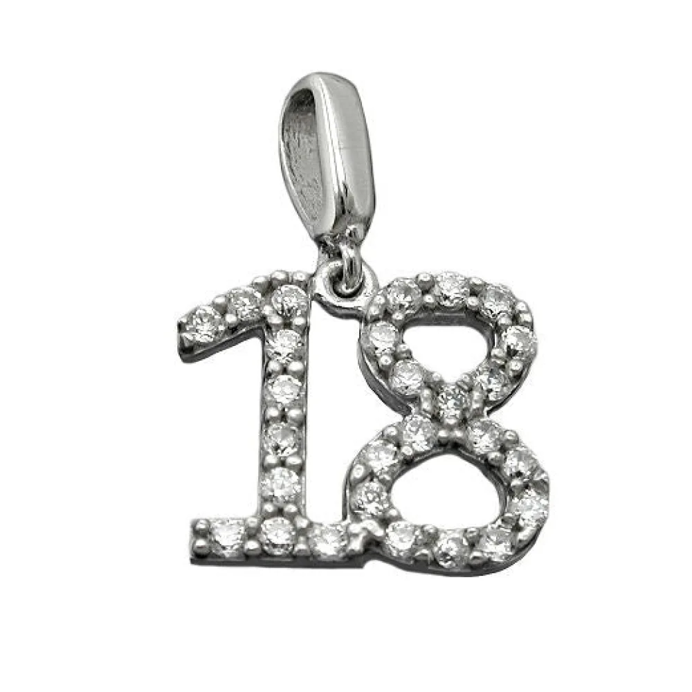 Anhänger Nummer 18 Silber 925