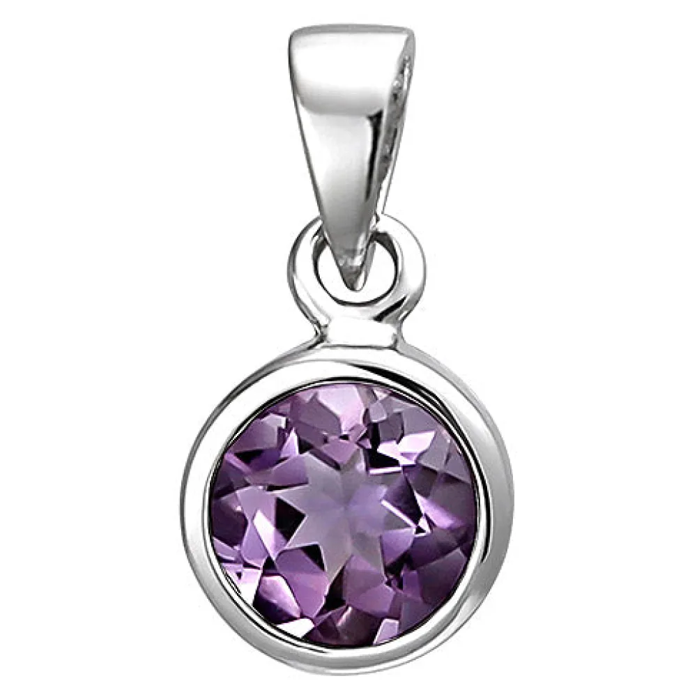 Anhänger 925 Sterling Silber 1 Amethyst lila violett