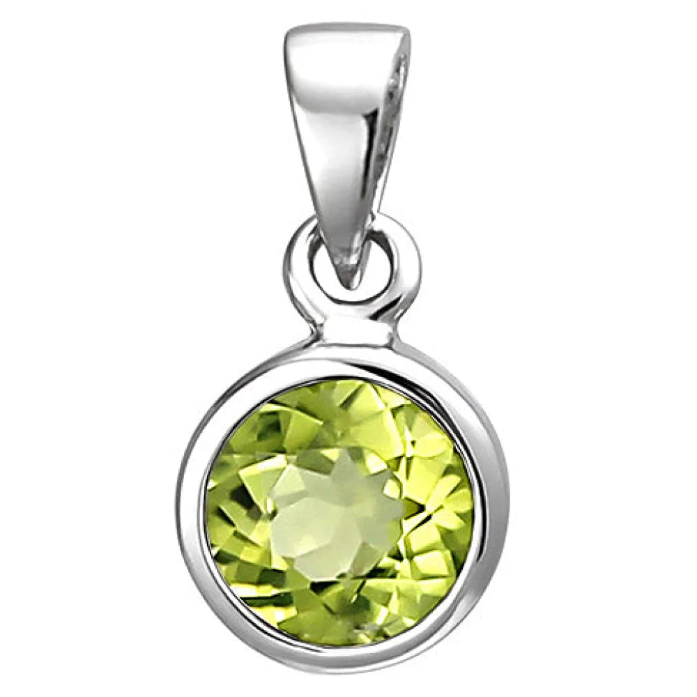 Anhänger 925 Sterling Silber 1 Peridot grün