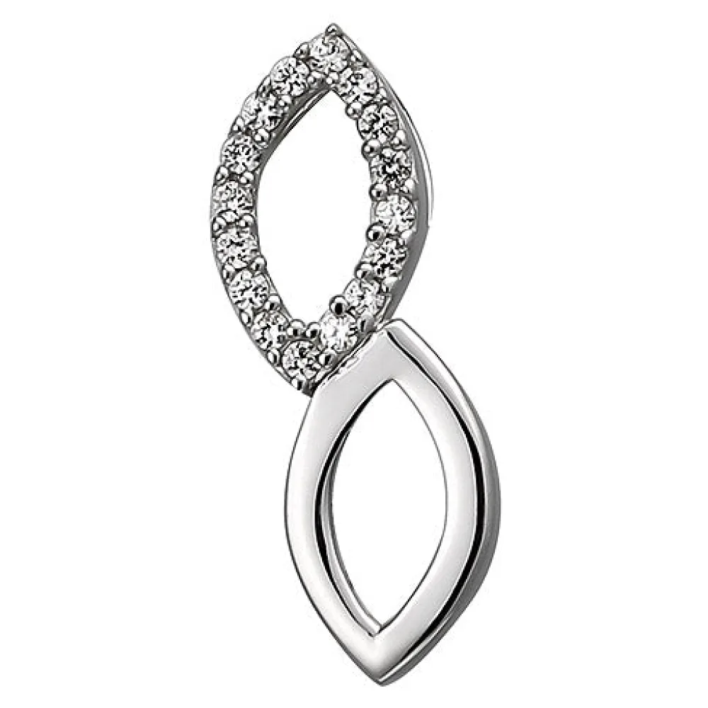 Anhänger 925 Sterling Silber 16 Zirkonia Silberanhänger