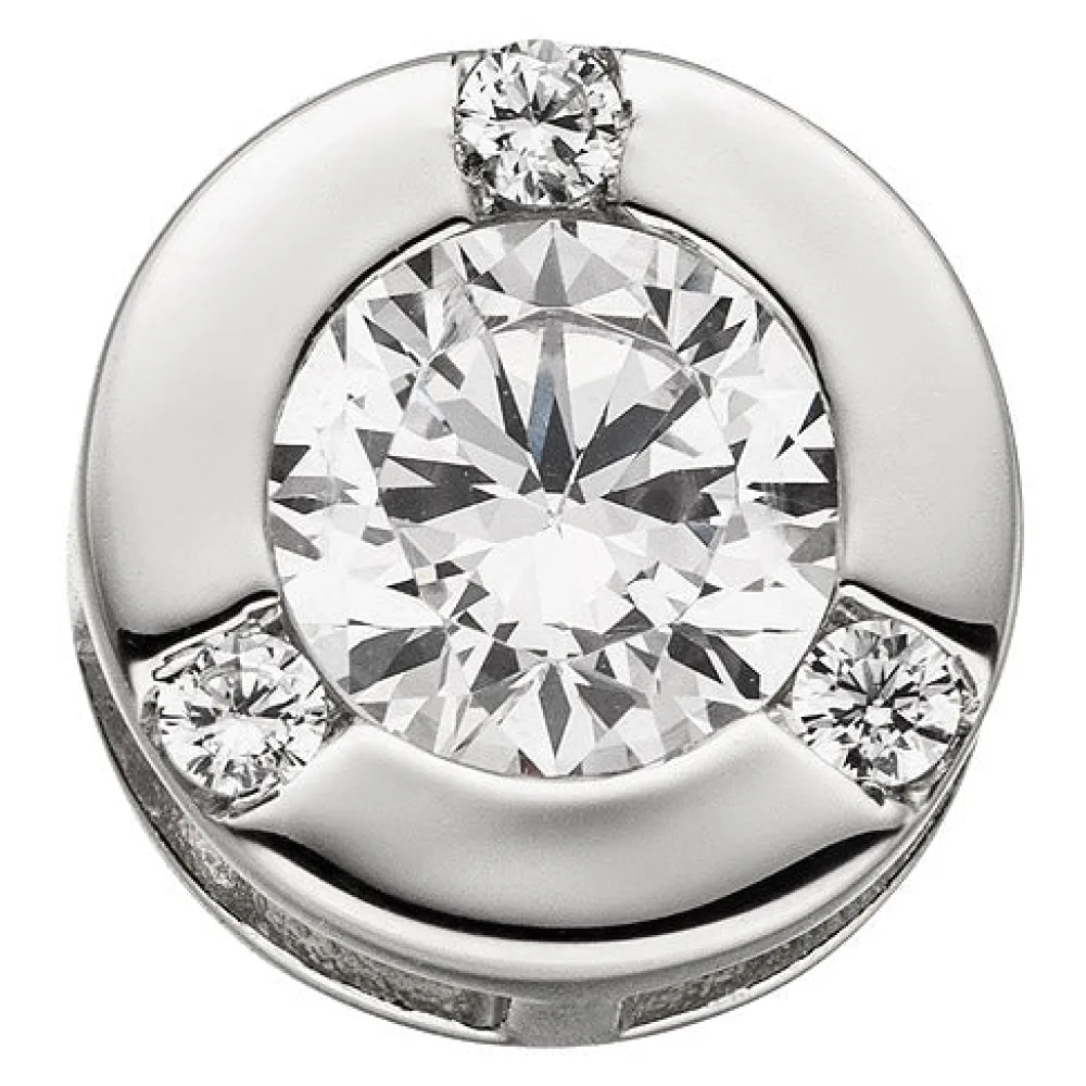 Anhänger 925 Sterling Silber 4 Zirkonia Silberanhänger