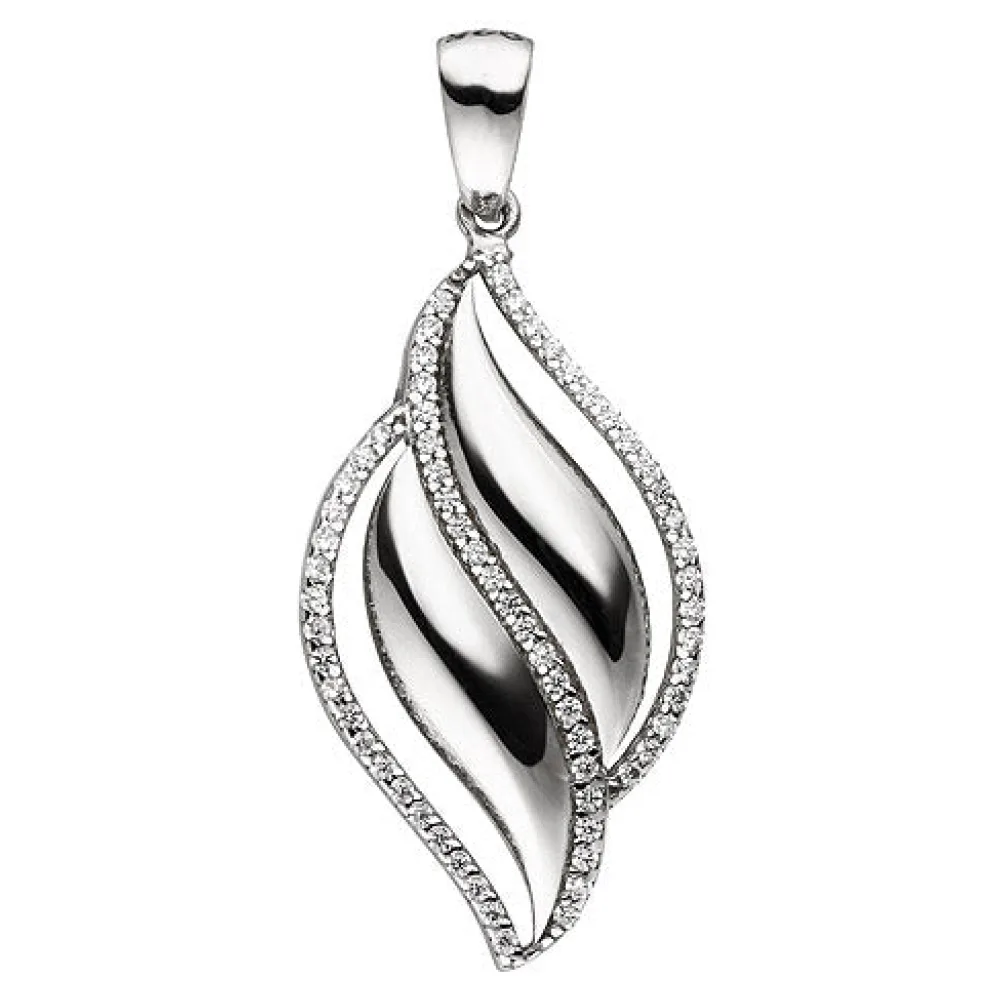Anhänger 925 Sterling Silber 63 Zirkonia Silberanhänger