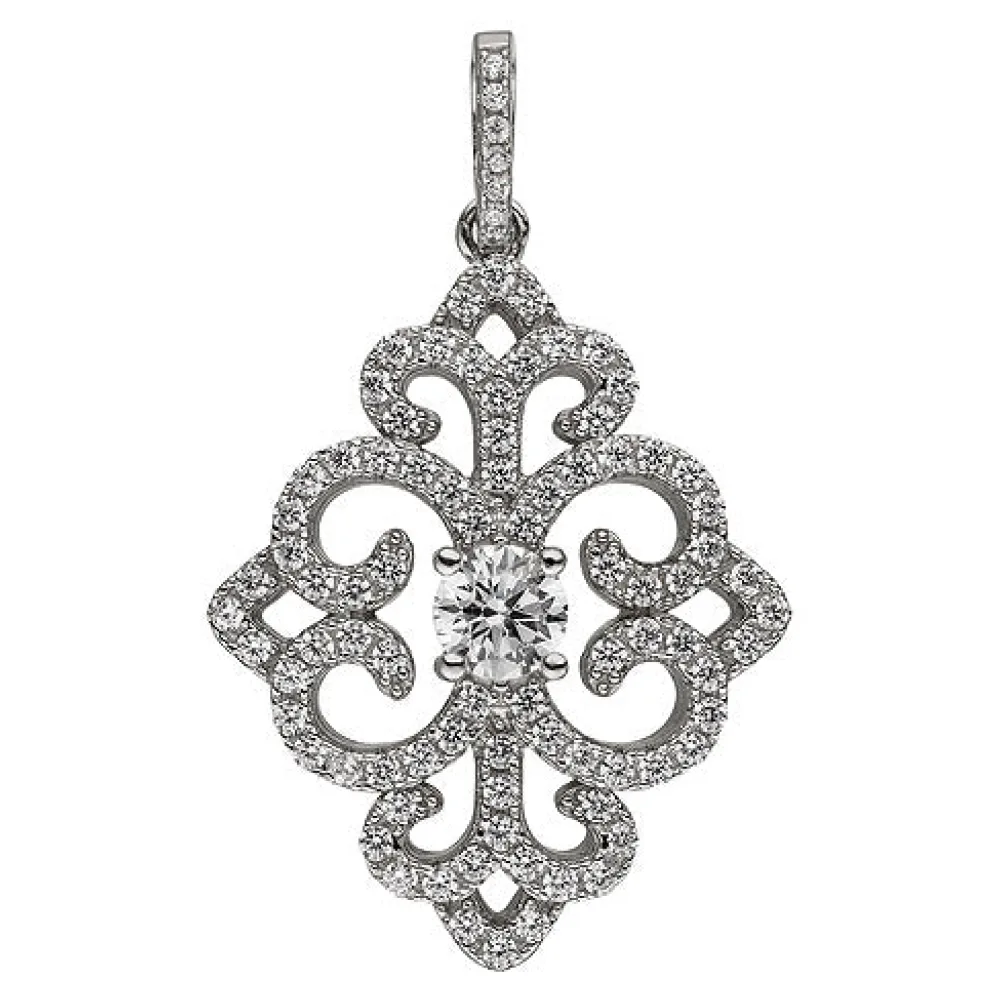 Anhänger 925 Sterling Silber 89 Zirkonia Silberanhänger