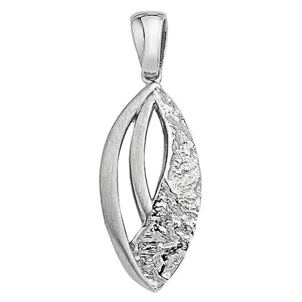 Anhänger 925 Sterling Silber matt gehämmert Silberanhänger