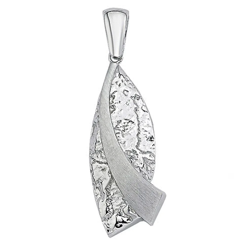 Anhänger 925 Sterling Silber matt gehämmert Silberanhänger