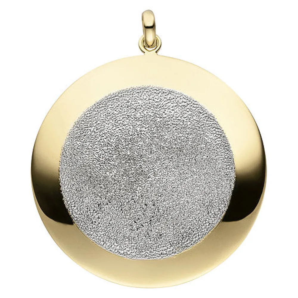 Anhänger 925 Sterling Silber vergoldet mit Glitzereffekt