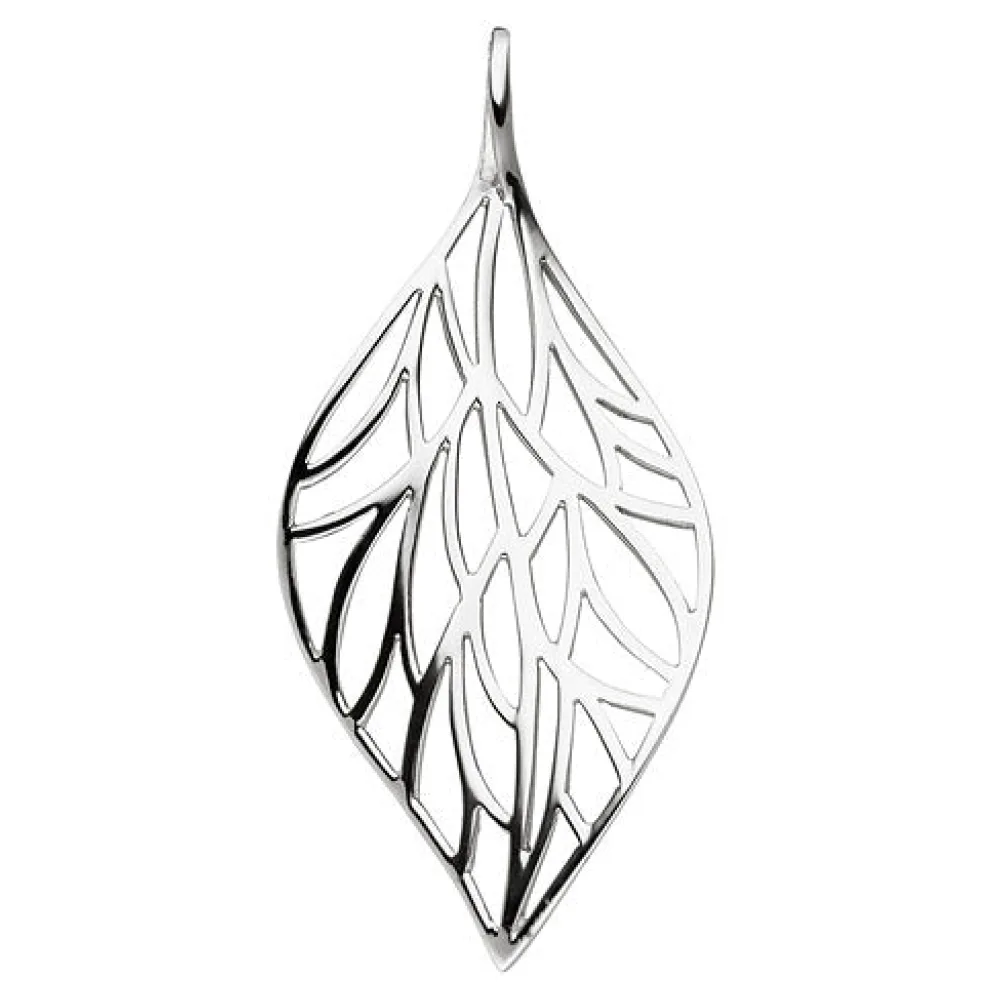 Anhänger Blatt 925 Sterling Silber Silberanhänger in Blattform