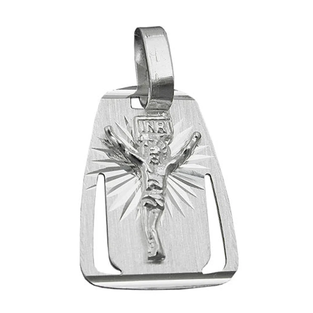 Anhänger Platte mit Jesus Silber 925